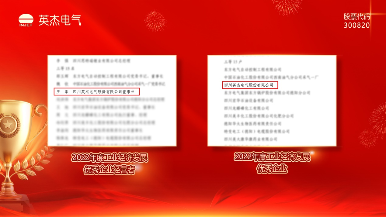 喜報 | 英杰電氣榮獲德陽市工業(yè)經(jīng)濟發(fā)展優(yōu)秀企業(yè)！